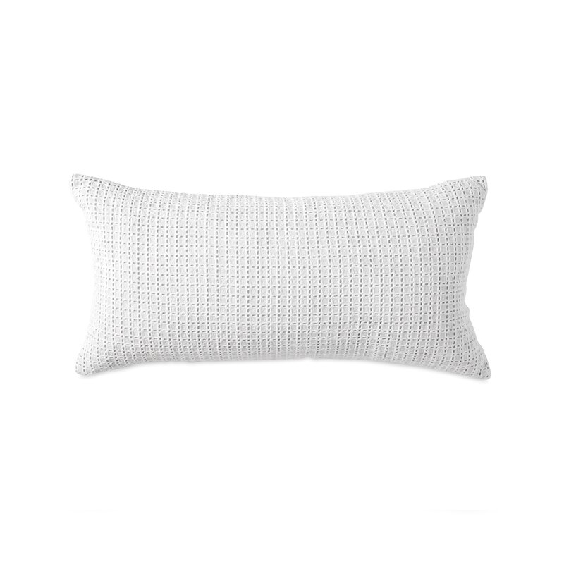 white lumbar pillow